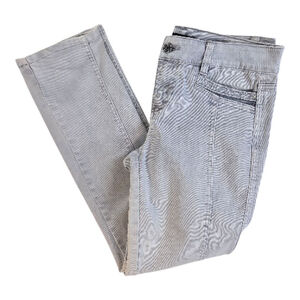 White House Black Market Gray Silver Embelished Slim Ankle Jeans Size 28